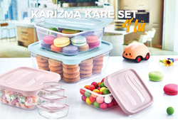 Çankaya Plastik - 4'LÜ KARİZMA KARE SET