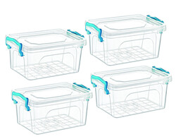 Çankaya Plastik - 4'lü Dikdörtgen Saklama Kabı (10Lt )