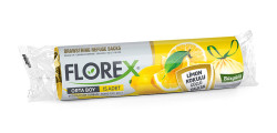 Florex - Florex Limon Kokulu Büzgülü Orta Boy Çöp Torbası