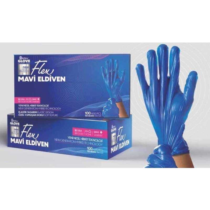 Reflex Glove Flex Pudrasız Eldiven Mavi